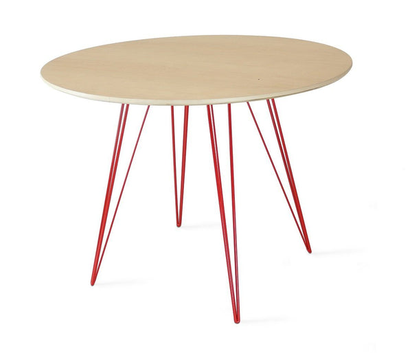 Tronk Williams Dining Table - Circular Blood Red Small Maple