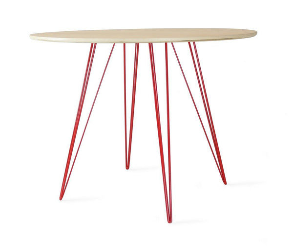 Tronk Williams Dining Table - Circular Blood Red Small Maple