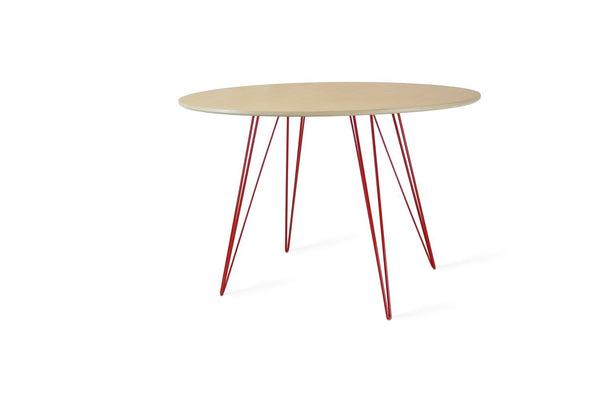 Tronk Williams Dining Table - Oval Blood Red Small Maple