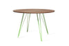 Tronk Williams Dining Table - Circular Green Large Walnut