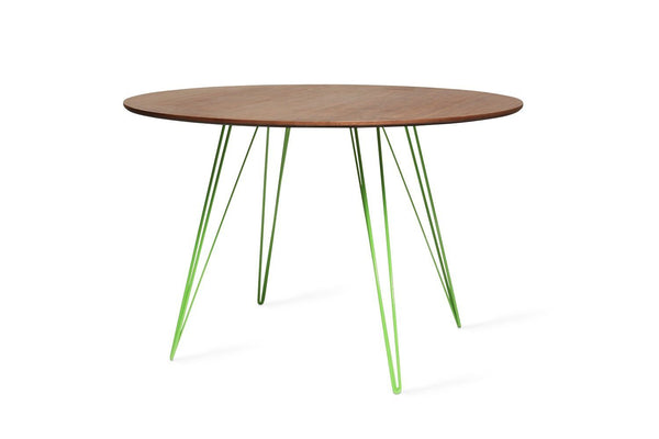 Tronk Williams Dining Table - Circular Blood Red Small Maple