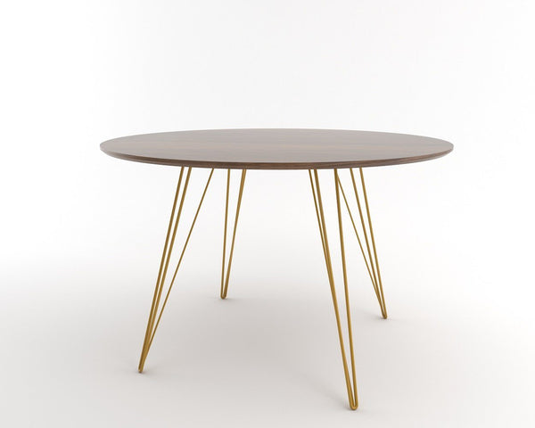 Tronk Williams Dining Table - Circular Blood Red Small Maple