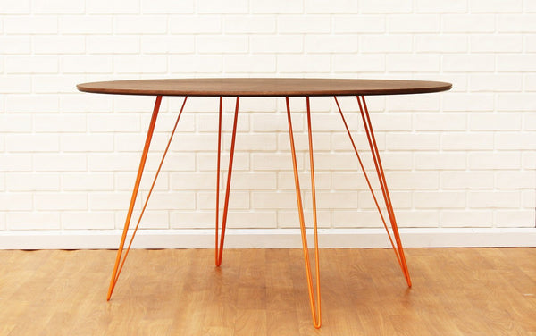 Tronk Williams Dining Table - Circular Blood Red Small Maple