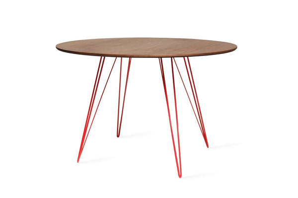 Tronk Williams Dining Table - Circular Blood Red Small Maple
