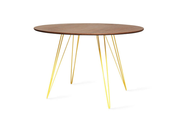 Tronk Williams Dining Table - Circular Blood Red Small Maple