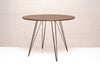 Tronk Williams Dining Table - Circular Black Small Walnut