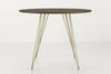 Tronk Williams Dining Table - Circular Brass Gold Small Walnut