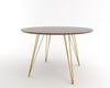 Tronk Williams Dining Table - Circular Mustard Small Walnut
