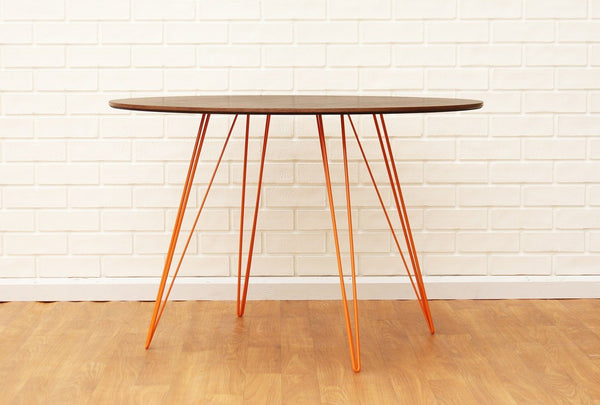 Tronk Williams Dining Table - Circular Blood Red Small Maple