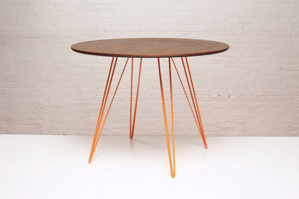 Tronk Williams Dining Table - Circular Blood Red Small Maple