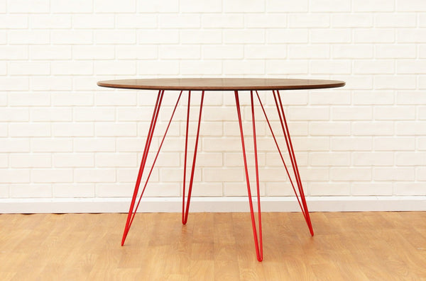 Tronk Williams Dining Table - Circular Blood Red Small Maple