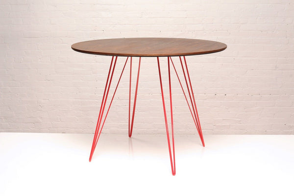 Tronk Williams Dining Table - Circular Blood Red Small Maple