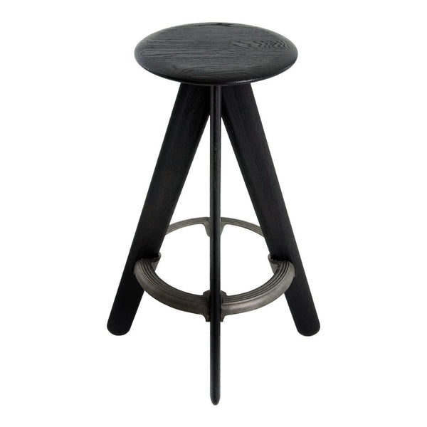 Tom Dixon Slab Bar Stool Black Stained Oak 