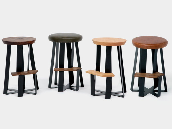 Artless ARS Counter Stool - Wood Walnut Matte Black 