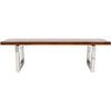 ARTLESS GAX 16 Bench - Wood 48"W X 16"D X 18"H Stainless Steel 