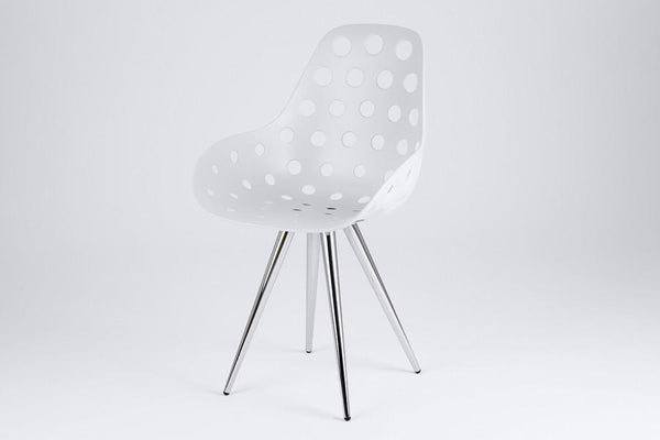 Kubikoff Angel Contract Dimple Chair White Chromium Plated No Seat Pad