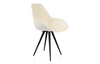 Kubikoff Angel Contract Dimple Closed Chair Cream Black Powder Coated No Seat Pad