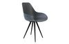 Kubikoff Angel Contract Dimple Closed Chair Dark Grey Black Powder Coated No Seat Pad