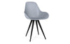 Kubikoff Angel Contract Dimple Closed Chair Light Grey Black Powder Coated No Seat Pad