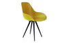 Kubikoff Angel Contract Dimple Closed Chair Mustard Black Powder Coated No Seat Pad