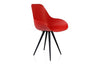 Kubikoff Angel Contract Dimple Closed Chair Red Black Powder Coated No Seat Pad