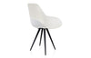 Kubikoff Angel Contract Dimple Closed Chair White Black Powder Coated No Seat Pad