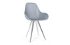 Kubikoff Angel Contract Dimple Closed Chair Light Grey Chromium Plated No Seat Pad