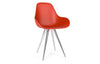 Kubikoff Angel Contract Dimple Closed Chair Red Chromium Plated No Seat Pad