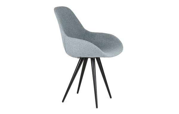 Kubikoff Angel Contract Dimple Pop Chair Black Powder Coated No Seat Pad Light Grey