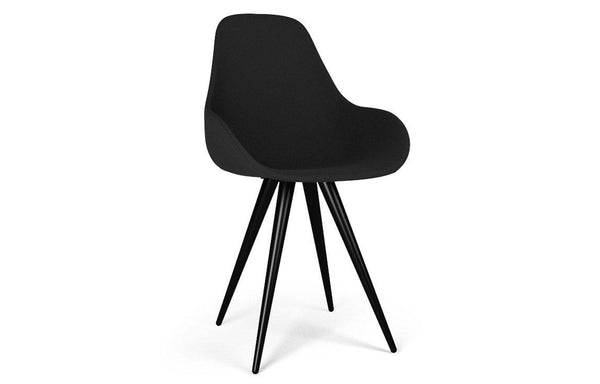 Kubikoff Angel Contract Dimple Pop Chair Black Powder Coated No Seat Pad Light Grey