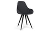 Kubikoff Angel Contract Dimple Pop Chair Black Powder Coated No Seat Pad Grey Wool