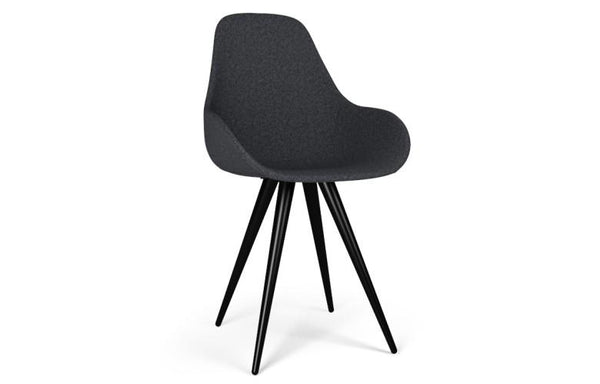 Kubikoff Angel Contract Dimple Pop Chair Black Powder Coated No Seat Pad Light Grey