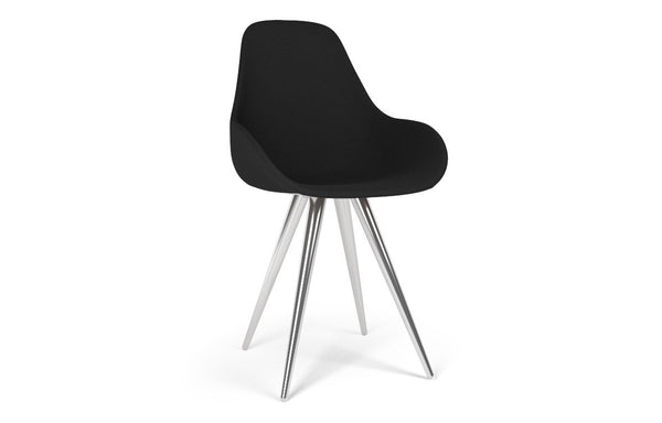 Kubikoff Angel Contract Dimple Pop Chair Black Powder Coated No Seat Pad Light Grey