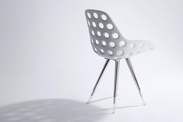 Kubikoff Angel Dimple Chair White No Seat Pad 