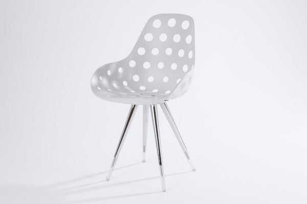 Kubikoff Angel Dimple Chair White No Seat Pad 