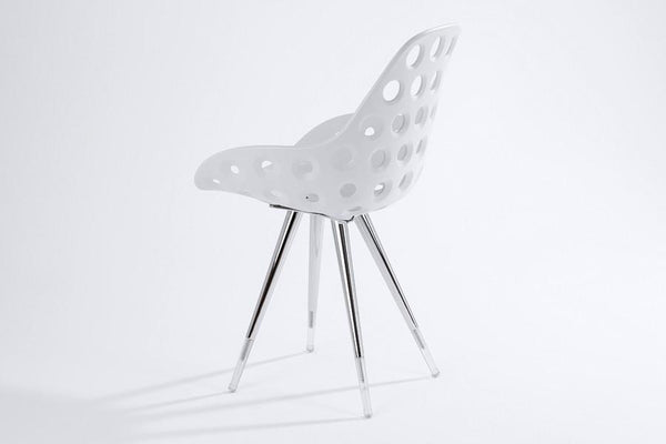 Kubikoff Angel Dimple Chair White No Seat Pad 