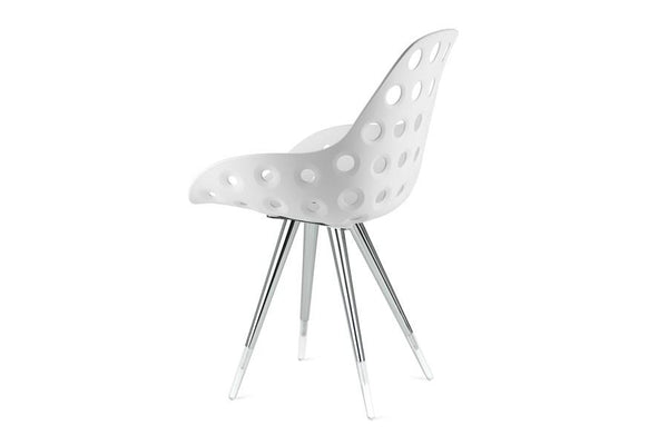 Kubikoff Angel Dimple Chair White No Seat Pad 