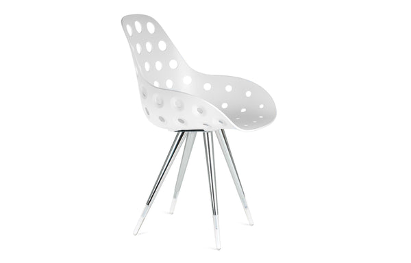 Kubikoff Angel Dimple Chair White No Seat Pad 