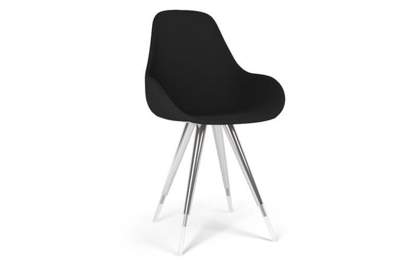 Kubikoff Angel Dimple Pop Chair Grey Wool No Seat Pad 