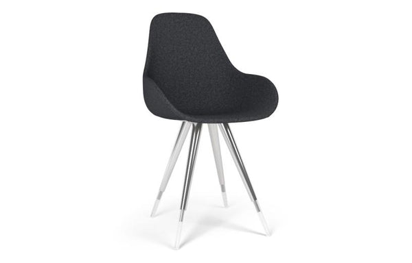 Kubikoff Angel Dimple Pop Chair Grey Wool No Seat Pad 