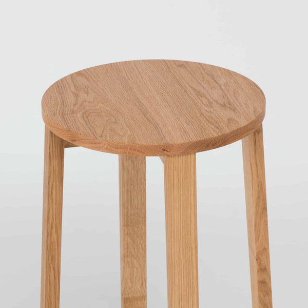Another Country Bar Stool Four Natural Oak 14.2" Dia x 17.7" W x 17.7" D x 25.5" H 