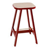 Another Country Bar Stool Three Beech - Wellington Red 18.6" W x 17.7” D x 25.6” H 