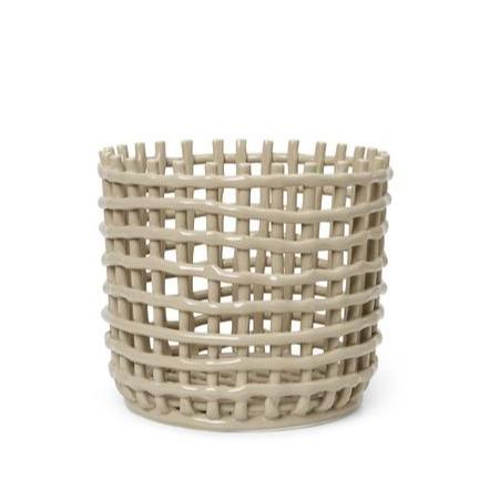 Ferm Living Ceramic Basket Small Cashmere 