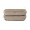 Ferm Living Pouf Oval - Medium Beige Faded Velvet 