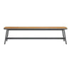 Another Country Bench Three Oak - Chamberlayne Grey 55" W x 13.75" D x 17.3" H 