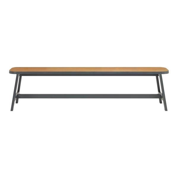 Another Country Bench Three Oak 55" W x 13.75" D x 17.3" H 