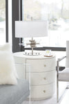 Bernhardt Axiom Round Chairside Table w/ Drawers