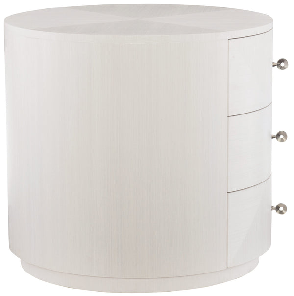 Bernhardt Axiom Round Chairside Table w/ Drawers