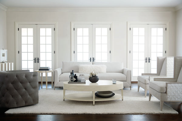 Bernhardt East Hampton Oval Cocktail Table
