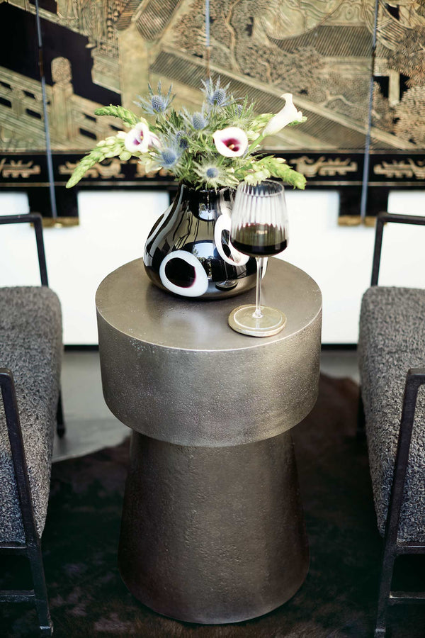 Bernhardt Linea Metal Round Chairside Table